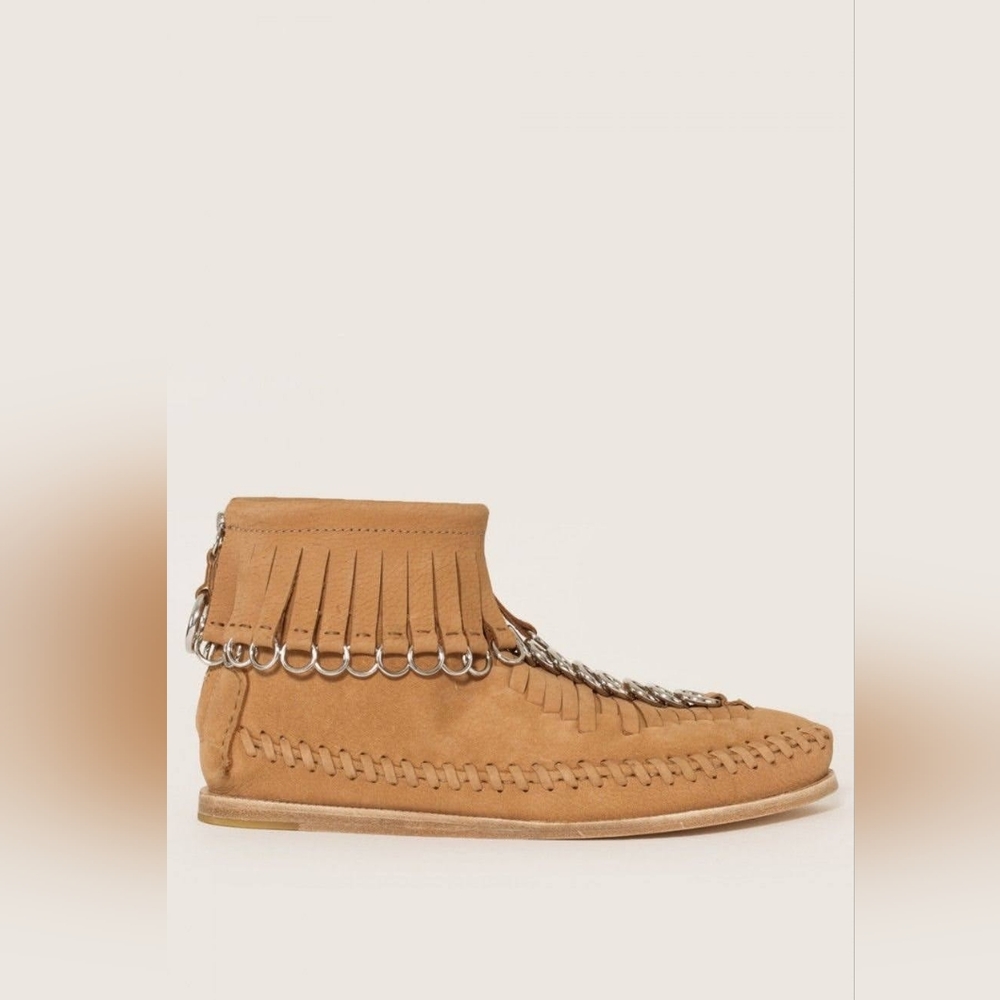 Buscemi NiB men's sz 39(6) Gladiator fringe booties with grommets